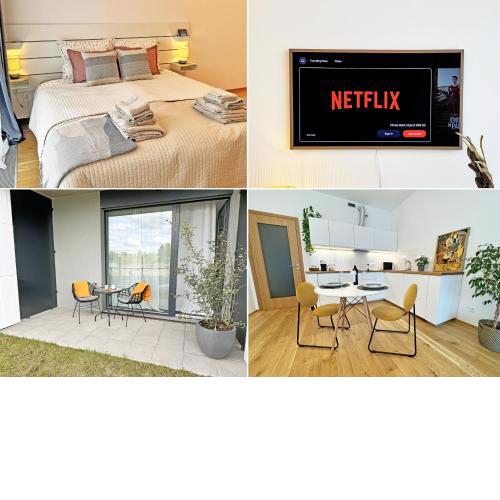 New studio, King bed, Free parking, Terrace