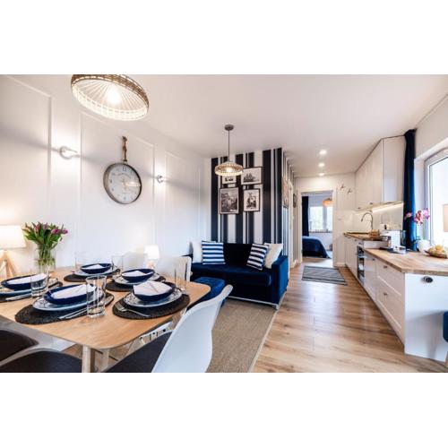 Niebieskie Apartamenty Rowy Apartament 13 z klimatyzacją 100 m do plaży dawniej Blue Marine