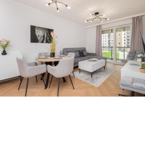 Nowa Letnica Comfortable Apartments with Balcony & Parking Gdańsk by Noclegi Renters