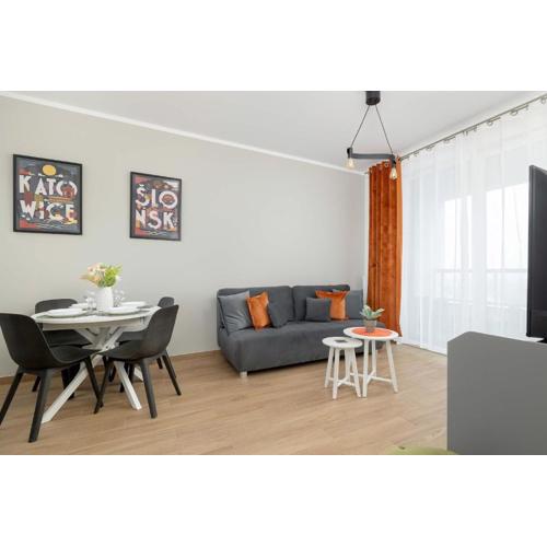 Nowoczesny Apartament z Parkingiem w Atrakcyjnej Lokalizacji Katowic by Noclegi Renters