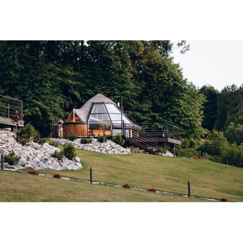 Osada Poli Koniaków - Panoramiczny Domek nr 5 z Prywatną Balią i Hydromasażem