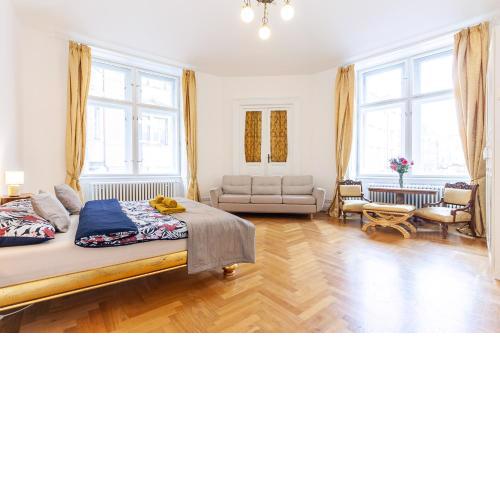 Royal Apartment by Charles Bridge view of Saint Nicholas Church