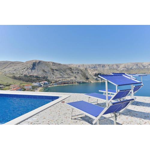 Seaview Villa Marija Metajna with pool