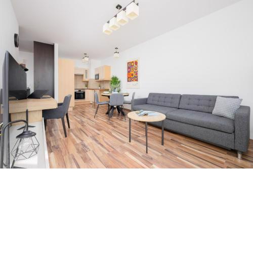 Spacious Apartment with Parking and Balcony by Noclegi Renters