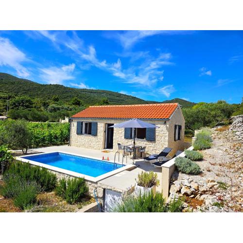 Stone house in vineyard