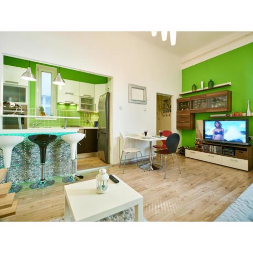 Studio Apartment Green Wall