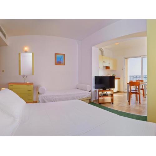 Studio apartment in Brela with a sea view, terrace, air conditioning, WiFi 201-8