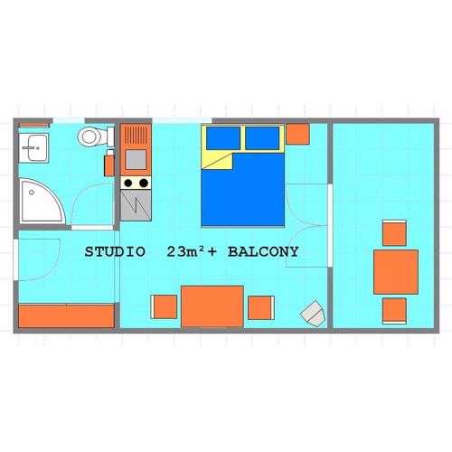 Studio Apartment Okrug Gornji near Sea