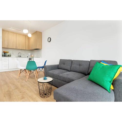 Stylish Apartment with Balcony near Brzeźno Beach by Noclegi Renters