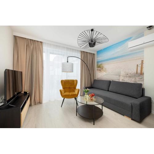 Stylowy Apartament w Niechorzu Blisko Morza z Klimatyzacją i Parkingiem by Noclegi Renters