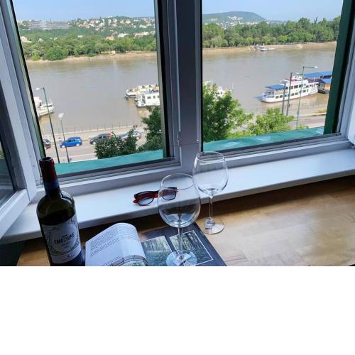 Unique view on Danube, Margaret Island, Buda Hills
