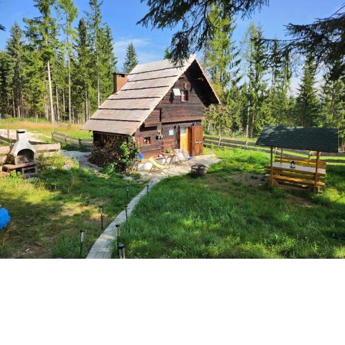 Urige Waldbienenhütte