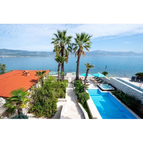 Villa Mirjana - exclusive beachfront 6 bedroom villa with pool