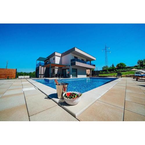Villa Viktoria with private pool, barbecue, gym, children\