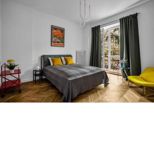Warsaw Suite near River - 58m2, Metro, Balcony