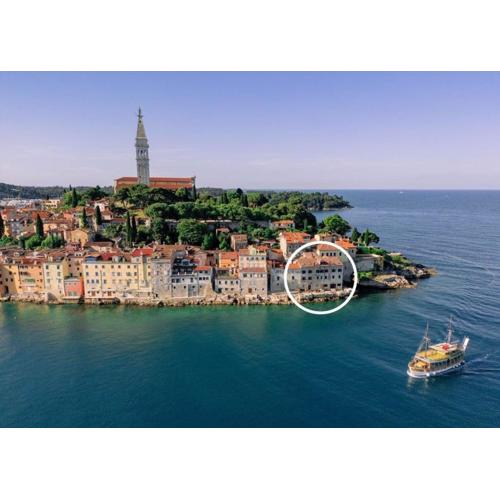 Wohnung in Rovinj mit Terrasse und Meerblick