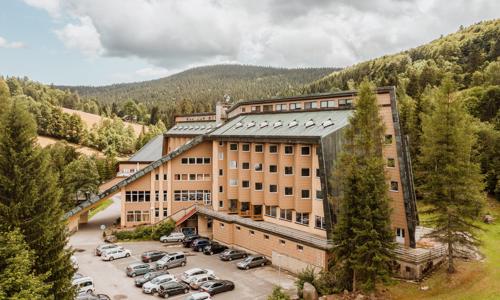 Harrachov vedľa lanovky na Čertovu horu v Hoteli Fit Fun *** s polpenziou, neobmedzeným bazénom a fitness